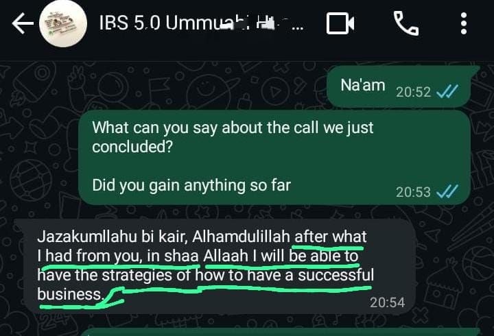 Testimonial from an IBS 5.0 student